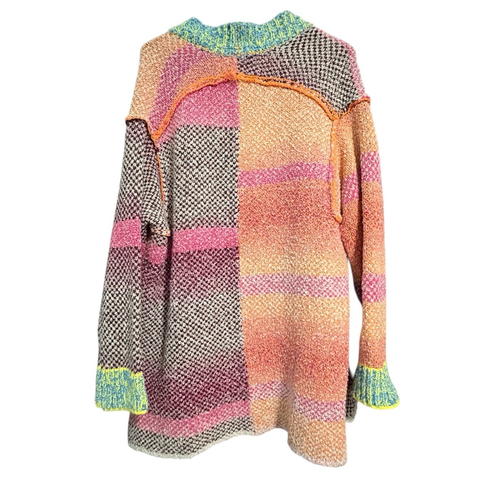 BLACK TAPE Colourful Patchwork Style Knit Cardigan - Picture 2 of 4